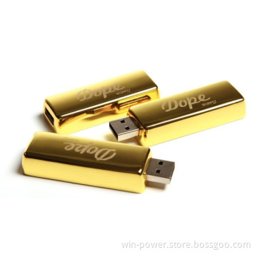 Gold USB Flash Memory Sticks